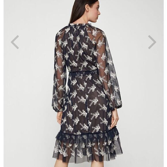 NWT MSRP $398 BCBGMaxAzria Daisy Mesh Dress Women's Size Large - Picture 4 of 13